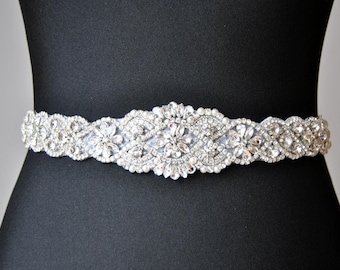 SALE Wedding Dress Sash Belt, Luxury Crystal Bridal Sash, Rhinestone Sash,  Rhinestone Bridal Bridesmaid Sash Belt, Wedding dress sash