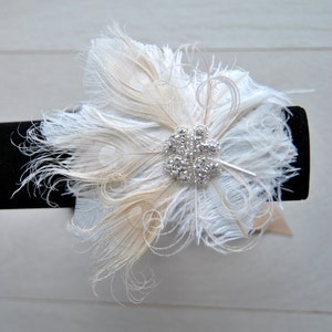 Feather Corsage Wristlet Great Gatsby Wedding Feathrs Wrist Corsage Keepsake Wrist Feacock Corsage Prom Mother Bridesmaid 1920s Corsage