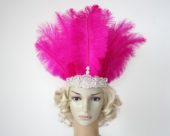 Pink flapper headband deals