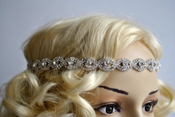 Bandeau De Mariée Strass Doré - Accessoire élégant Pour Robe De Mariée - Taille Universelle Ajustable