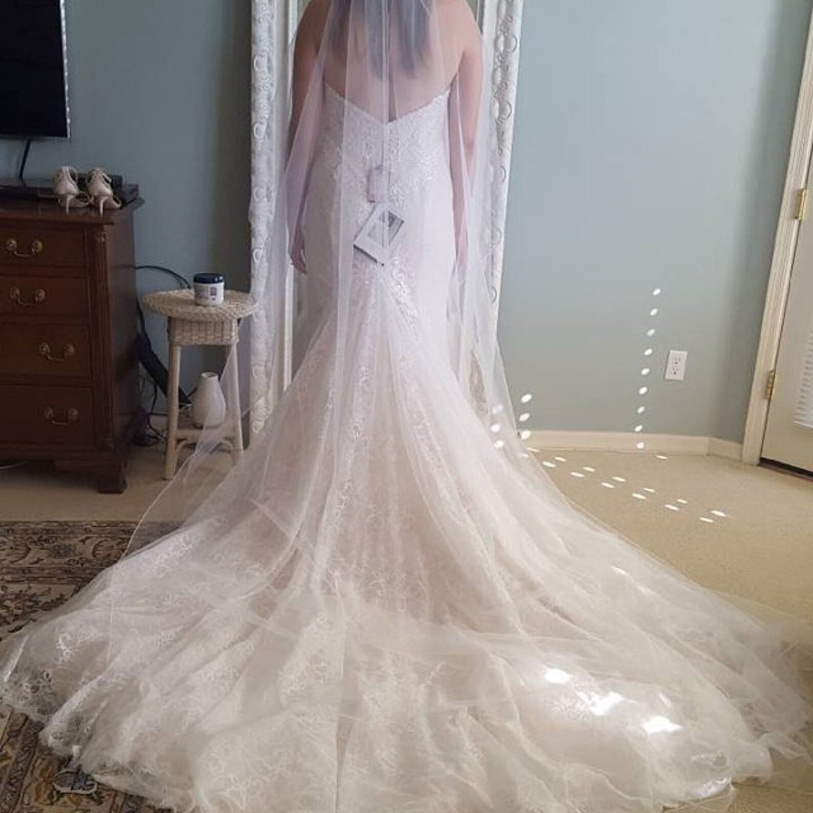 Chapel Length Wedding Bridal Veil 90 Inches Ivory Wedding Etsy