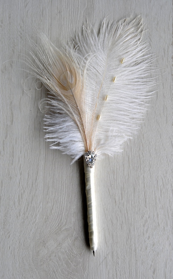Big Ostrich Feather Ballpoint Pen-Writing Quill Pen Wedding Reception Pen  Gift Pen for Kids