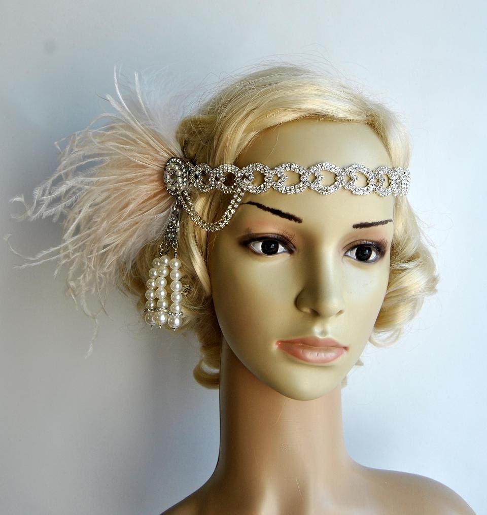 The Great Gatsby 20's Rhinestone Pearls 20's Flapper | Etsy
