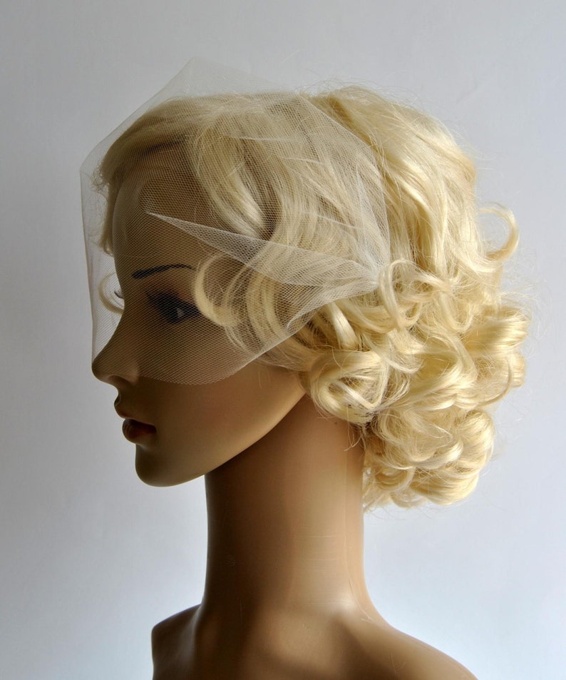 Tulle Bandeau Veil Birdcage Veil Wedding Veil Bridal Veil Etsy