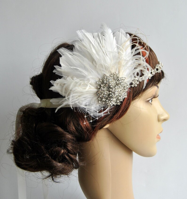 rhinestone flapper headpiece