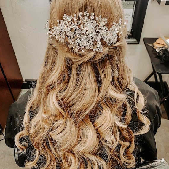 Bridal Pearl Hair vine Comb DAFNE Wedding Hair Comb vine, Hair Chain Bridal  hair jewellery Wedding Hair Vine, Boho Bridal Hairpiece Comb