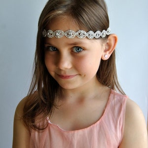 Flower Girl Rhinestone Pearls Headband Baby Headband Newborn - Etsy