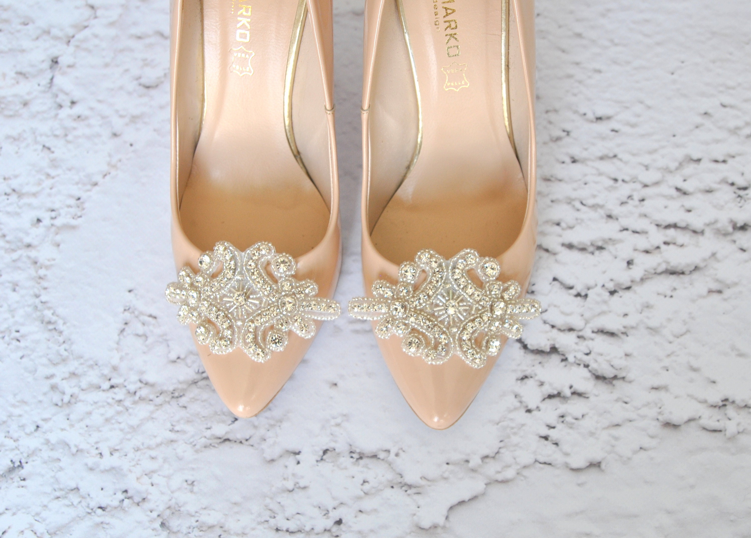 Rhinestone Bridal shoe clip bridesmaid shoe clips Wedding | Etsy