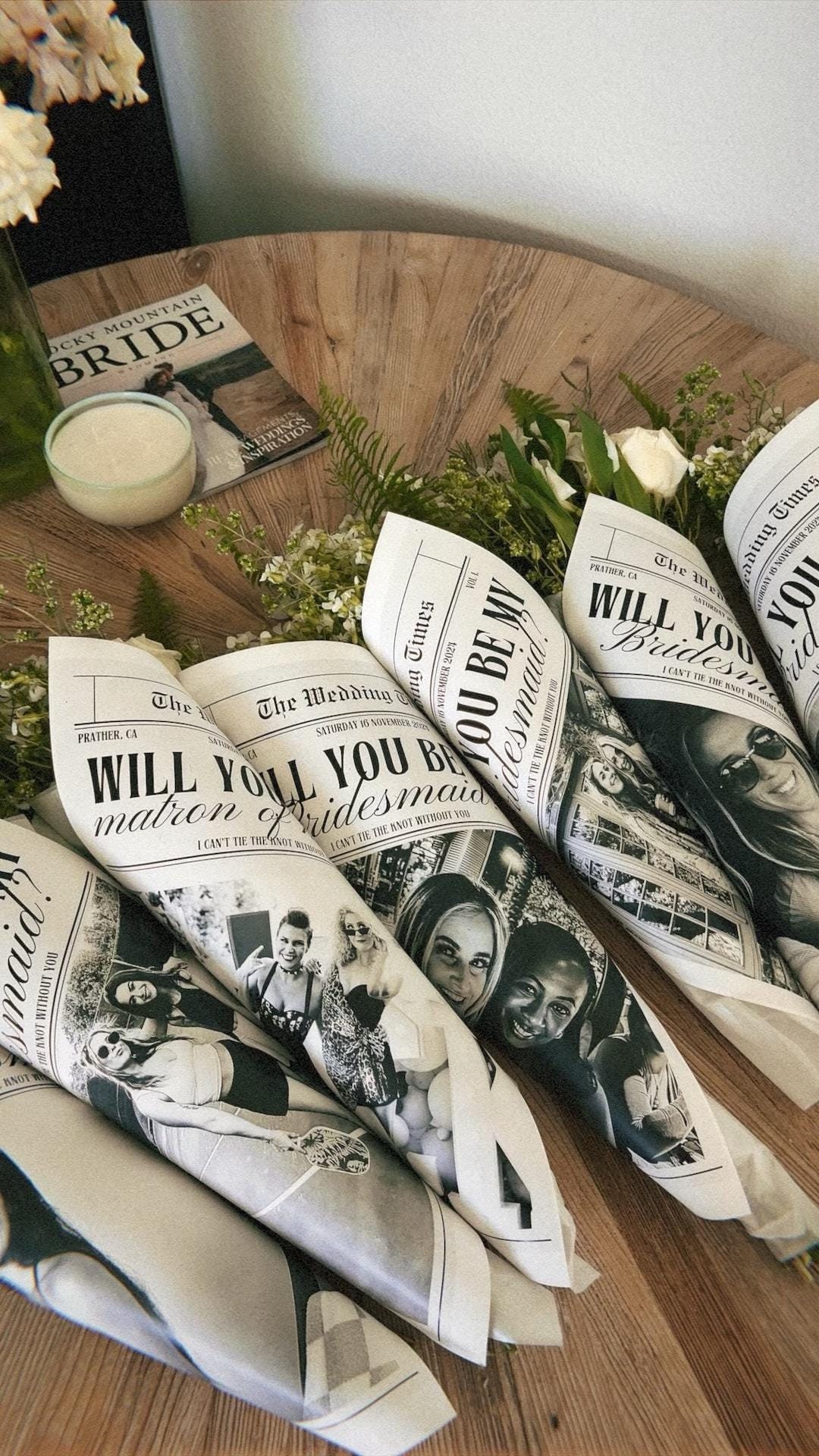 Custom Bridesmaid Proposal Newspaper Template | Printable Will You Be ...