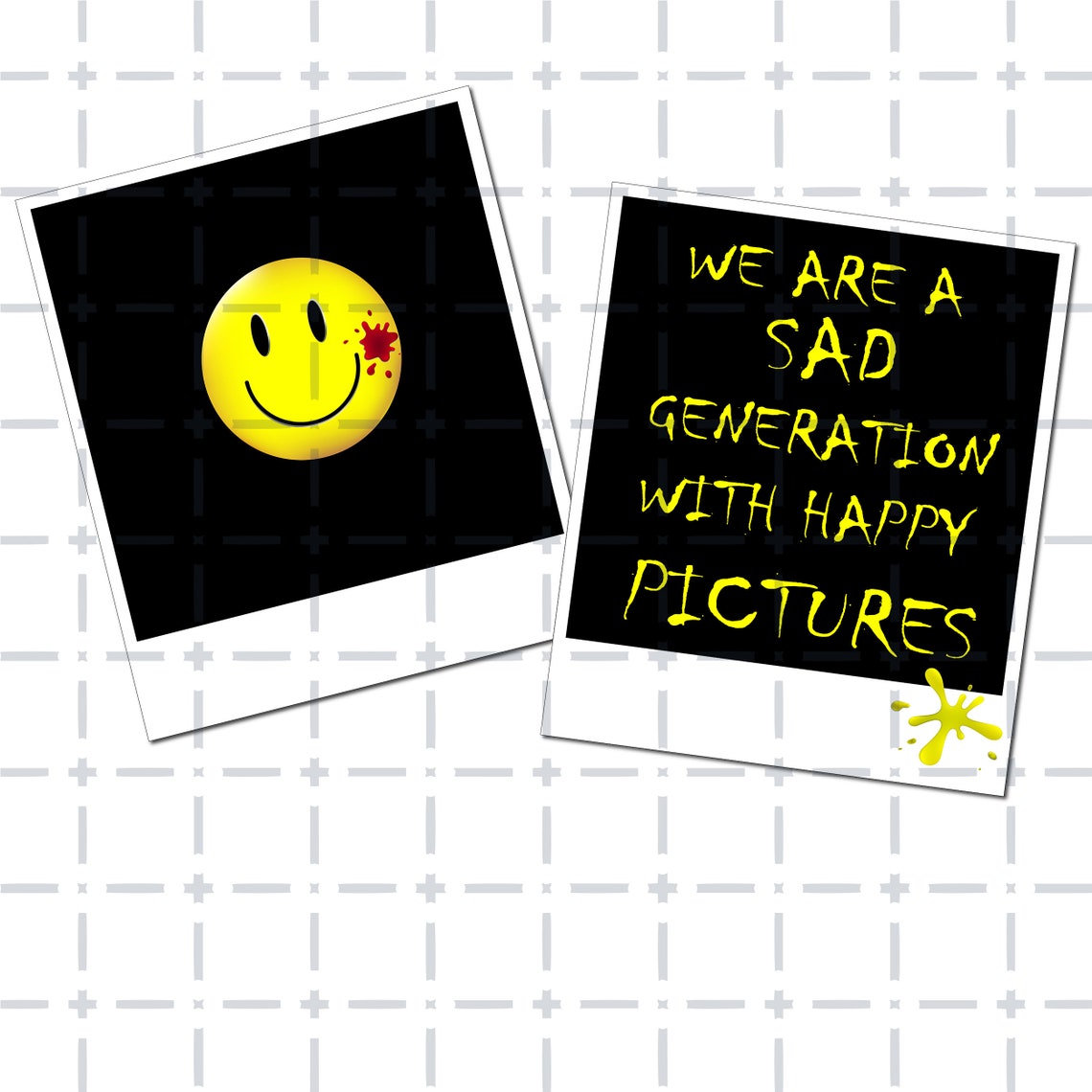 We Are Sad Generation With Happy Pictures Quote Sticker Etsy