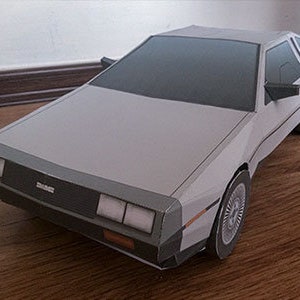 DMC DeLorean Stock Model DIY 3D Papercraft Car Templates, Papercraft Model for Adults and Kids, Instant Download PDF