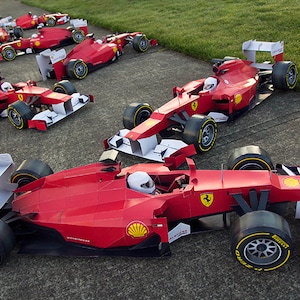 Modelos de carro de corrida Ferrari F1 DIY 3D Papercraft, modelo Papercraft para adultos e crianças, download instantâneo PDF