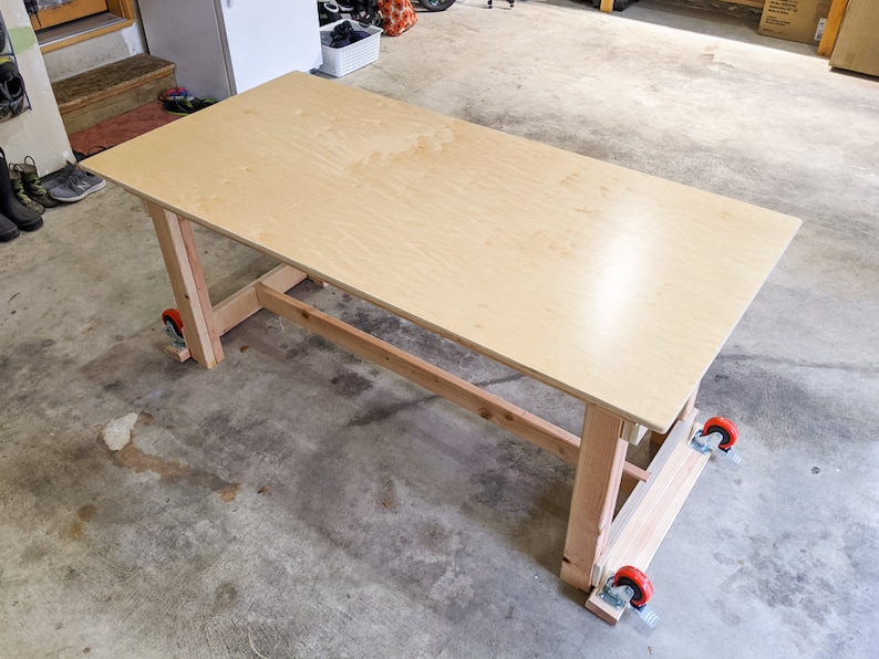 Foldable Table on Wheels DIY Plans & Instructions Etsy
