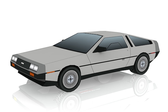 DMC デロリアン ストック モデル DIY 3D ペーパークラフト カー