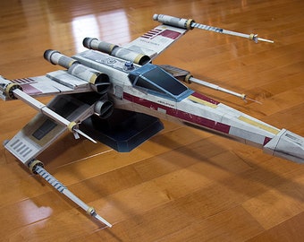 Star Wars X-Wing inspired Starfighter-X DIY 3D Papercraft Templates, Papercraft Model for Adults and Kids, Instant Download Paper Kit PDF