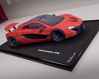 McLaren P1 Fury DIY 3D Papercraft Supercar Templates, Supercar Papercraft Model for Adults and Kids, Instant Download Paper Kit PDF