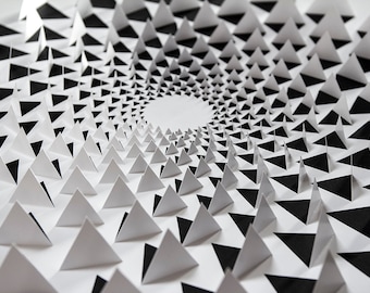 Infinity Optical Illusion Wall Art, DIY Wall Decor Template, Easy 3D Wall Art Decor, Living Room Decor, Instant Download PDF Templates