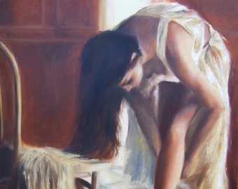 Dancer, Oil Painting on Canvas, Original Art, Italy Art, Impressionist Style, Figurative Art, Impressionist Art, Dance, Dancer, Degas, Woman
