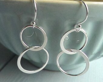 Double Loop Silver Earrings | Silver Earrings | Silver Ring