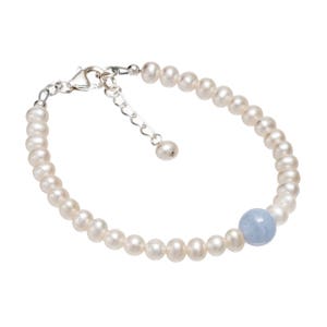 A Pretty Something Blue Gift | Freshwater Pearl Bracelet | Blue Gemstone Bracelet | Pearl Bracelet | Wedding Gift | Wedding Jewellery