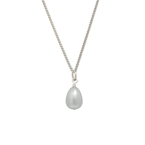 Grey Pearl Pendant Grey Freshwater Pearl Pendant Necklace Grey