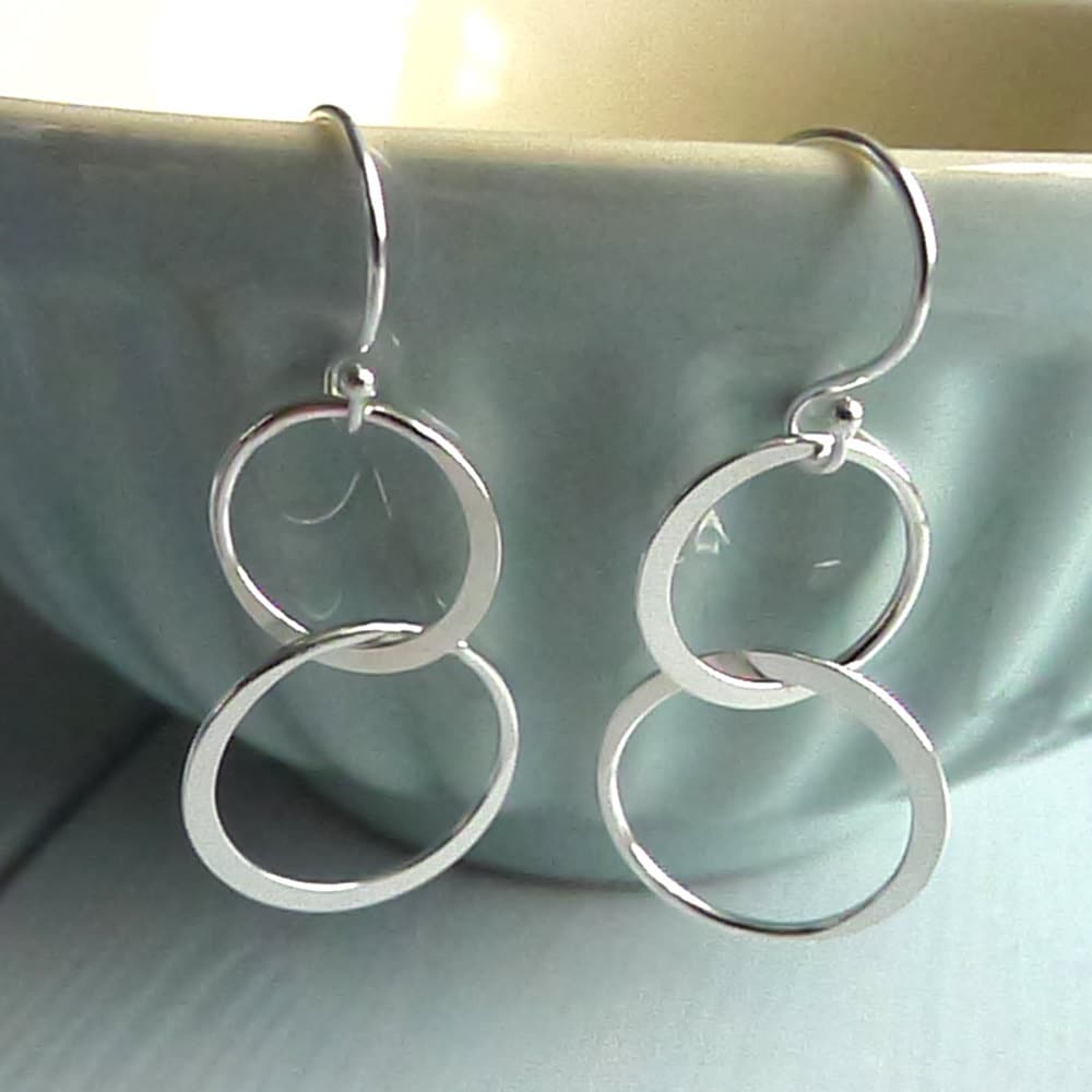 Double Loop Silver Earrings | Silver Earrings | Silver Ring