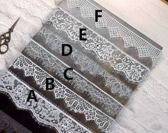 Black or white eyelash lace