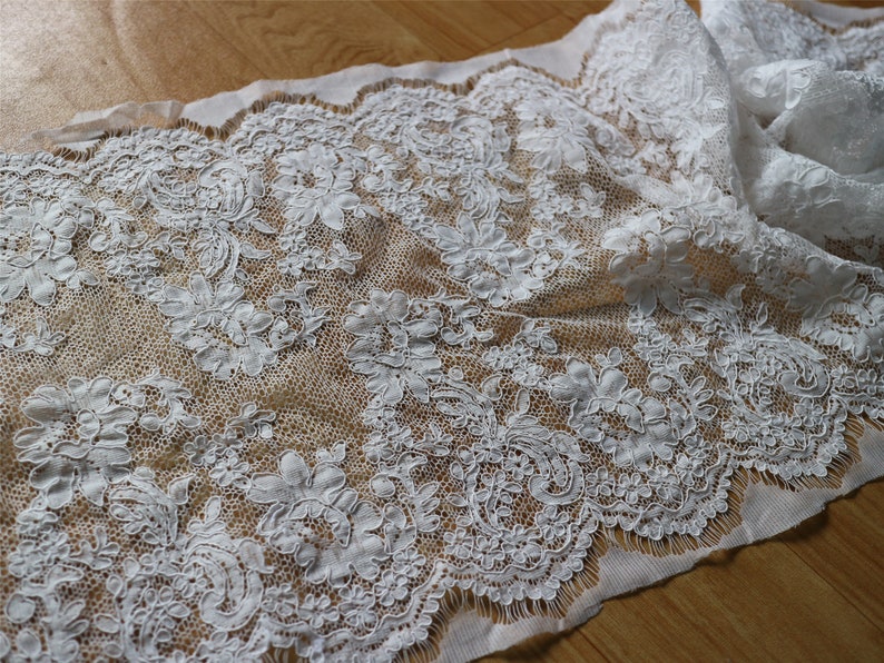 Bone Lace Trimoff White Lace Trimming Alencon Lace | Etsy