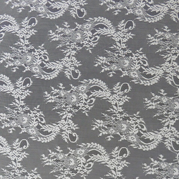 Chantilly lace fabric sold by yard,wedding Lace trim, 150cm Eyelash lace for lace dress-6593
