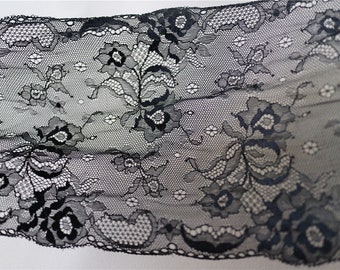 Stretch lace trim,black Elastic Lace,Lace Headbands ,off white wedding lace,Stretch Lace Trim -lingerie lace Trimming,trim sell by yard