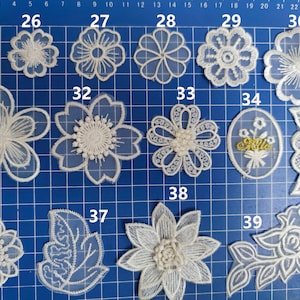 Lace flower,Flower appliques,3D lace sticker,lace applique,off white applique