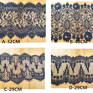 black Lace Fabric FOR SALE, Crochet Lace Fabric, Eyelash Lace Fabric, Fabric by 3Yards