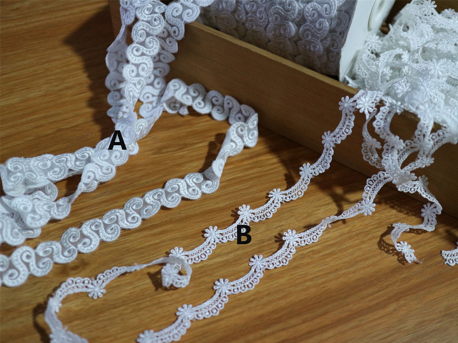 Pure White Lace Trim by Yard for DIY Sewingpolyester Lace Etsy