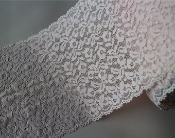 Pink lingerie lace Trimming,Stretch lace trim,off white  Elastic Lace,Lace runner,white wedding lace,bone Lace Trim ,trim sell by yard