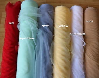 Soft tulle, High quality nylon Net tulle,6420 net veil,skirt net,30colors veil 59&quot; width soft  WeddingVeil ,Tulle Bridal Fabric