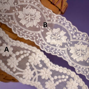 Bricolage dentelle ivoire magasin en ligne fleur brodé ruban de dentelle dentelle brodée rétro, garniture de dentelle ivoire gracieuse, dentelle de tissu de mariage