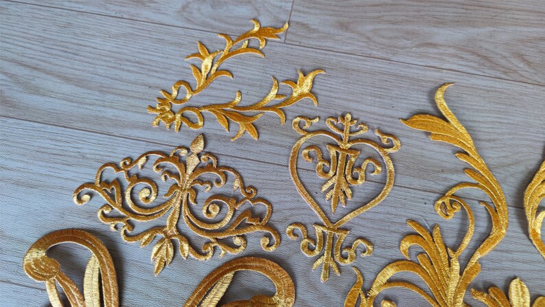 Gold Patch Gold Appliques DIY Patch 2pcs Gold Sticker - Etsy