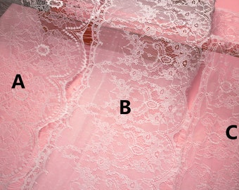 Eyelash Lace Trim in black -LSET009, Shawls, Skirt, Lingerie,white lace trim-OFF WHITE Exquisite wedding Lace