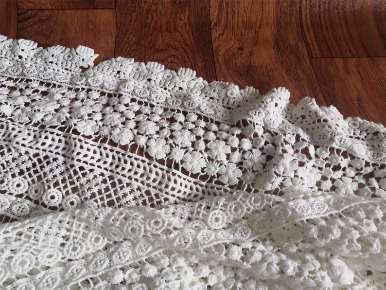 Floral Guipure Lace fabric elegant Flower Embroidery Etsy