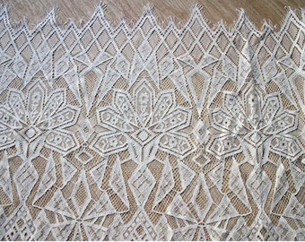 corded lace fabric , 59“ eyelash Chantilly  Lace Fabric  Wedding Gowns, Bridal Veils, Mantilla, Costumes