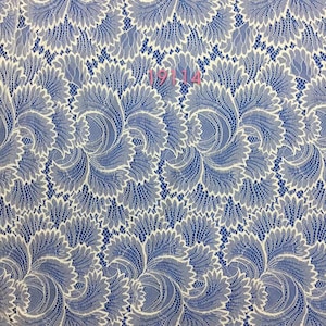off white  Chantilly lace fabric, bridal chantilly lace, retro wedding lace fabric with double scalloped edges