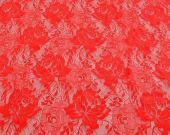 Red Lace fabric by yard,dress lace fabric,rojo encaje for sale lace stretch fabric