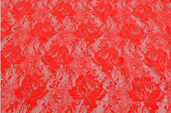 Red lace fabric for sale deals