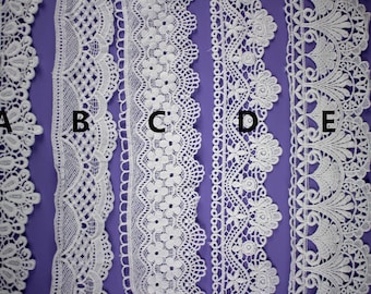 Vintage style Cotton Crochet Lace Trim - lovely Flower,Schiffli Lace,machine-made lace,Chemical Lace-LLCT013