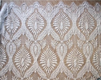 Spitzenstoff zu verkaufen Schüttgut, off-weiße Chantilly-Spitze für Hochzeit 59 "Breite