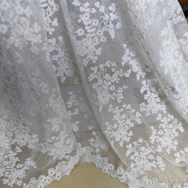 Cotton  Lace fabric,flower mesh veil,embroidery fabric,Headware DIY Crafting Supplies