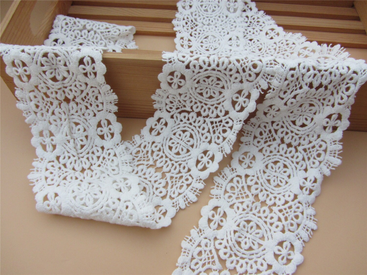Antique lace trim white cotton lace Cotton lace Trim Etsy