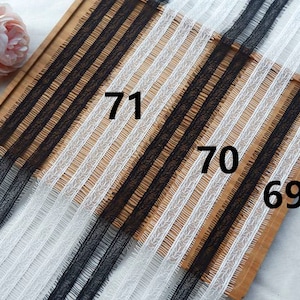 3meter Spitzenbesatz, Gerader Rand Spitze, schwarze Spitzen borte Exquisite Breite Schwarze Chantilly Eyelash ivory weiß Spitzen borte