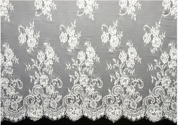 1yard*59“ eyelash lace fabric,Floral Lace Fabric,Black Lace Fabric,Bridal lace fabric
