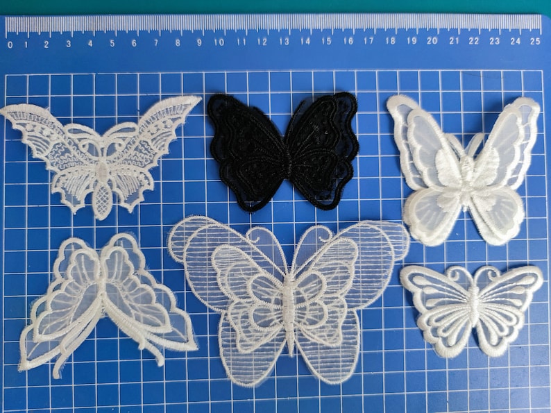 Off White Butterfly Applique 3D Appliquelace Applique Etsy